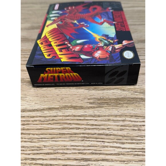 Super Metroid (SNES Super Nintendo 1994) Box Only READ - Picture 4 of 12